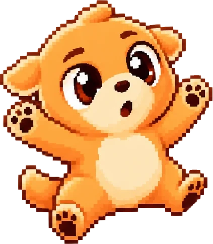 The orange cub tumbling with all four paws out